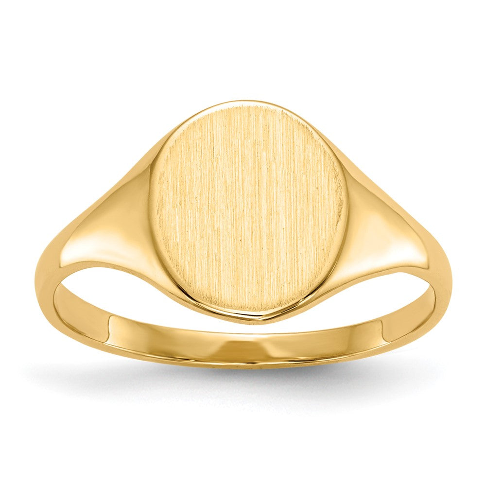 10K Gelbgold Siegelring mit offener Rückseite, 10,0 x 8,5 mm