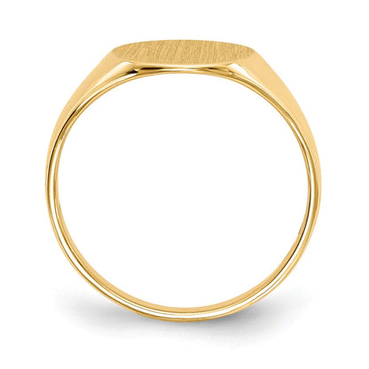 14K Gelbgold Siegelring 11,0x9,5 mm mit offener Rückseite