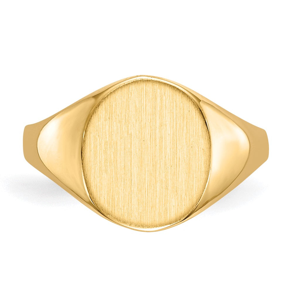 14K Gelbgold Siegelring 11,0x9,5 mm mit offener Rückseite