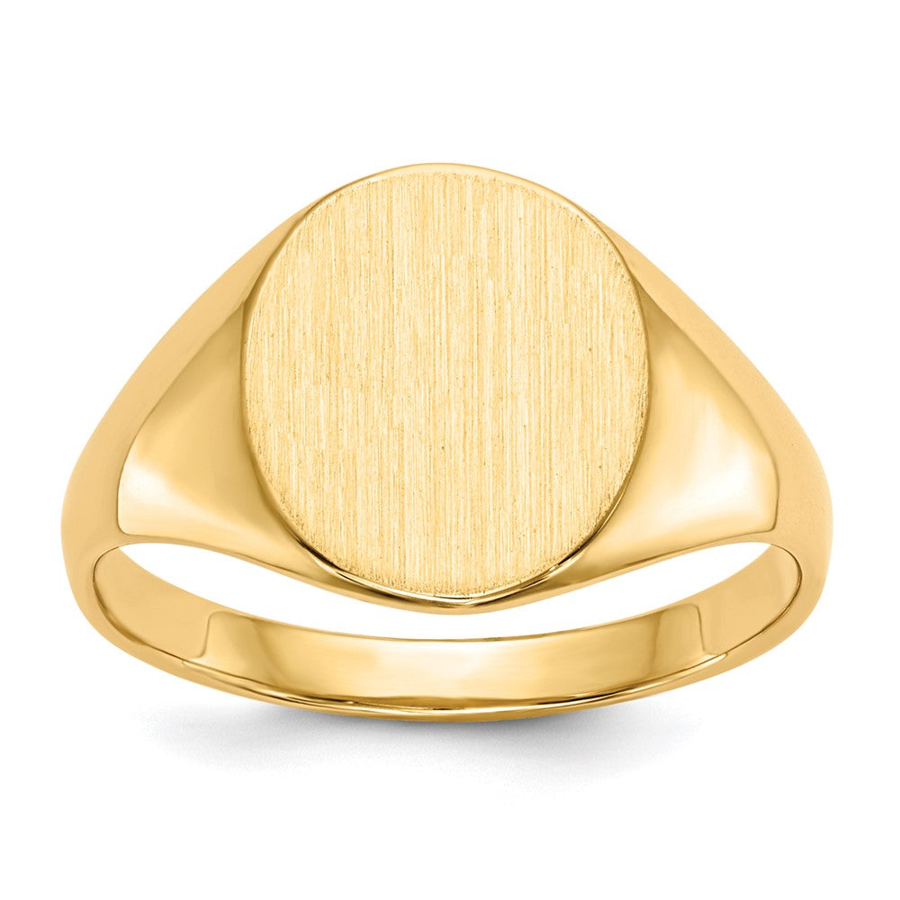 14K Gelbgold Siegelring 11,0x9,5 mm mit offener Rückseite