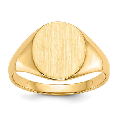 14K Gelbgold Siegelring 11,0x9,5 mm mit offener Rückseite
