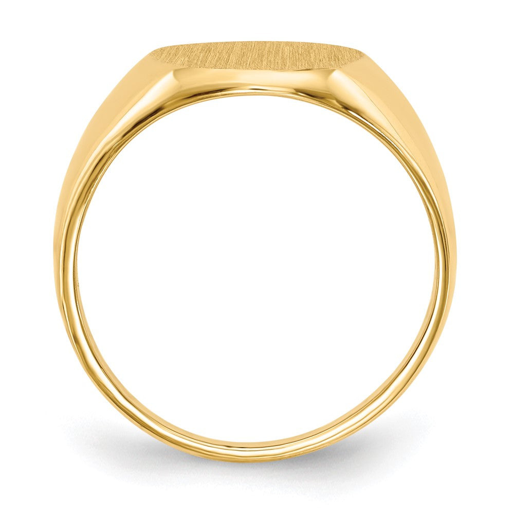 14K Gelbgold Siegelring, offene Rückseite, 12,5x11,0 mm