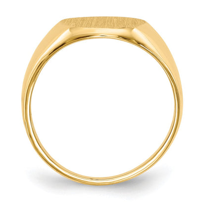 14K Gelbgold Siegelring, offene Rückseite, 12,5x11,0 mm