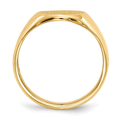14K Gelbgold Siegelring mit offener Rückseite, 13,5x11,5mm