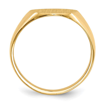 14K Gelbgold Herren-Siegelring 12,5x11,5mm mit offenem Boden