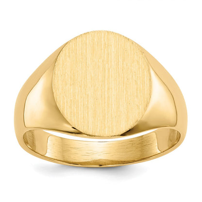 14K Gelbgold Herren-Siegelring 12,5x11,5mm mit offenem Boden