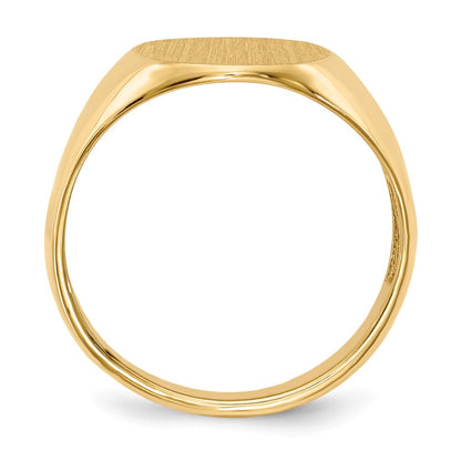 14K Gelbgold 16,0x12,5mm Herren-Siegelring mit offener Rückseite