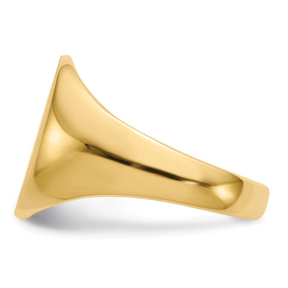 10K Gelbgold 16,0x12,5 mm Herren-Siegelring mit offener Rückseite