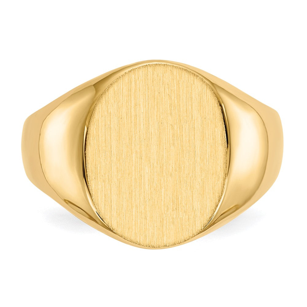 10K Gelbgold 16,0x12,5 mm Herren-Siegelring mit offener Rückseite