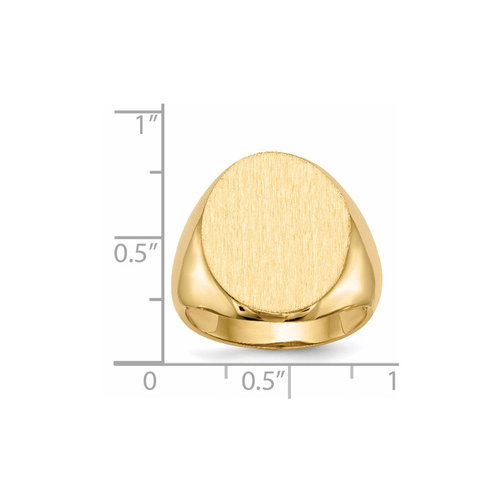14K Gelbgold Herren-Siegelring, 20,0x16,5mm, offene Fassung