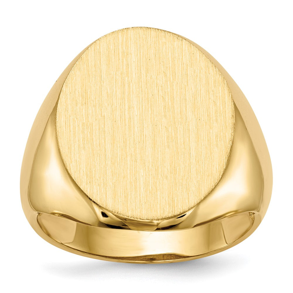 14K Gelbgold Herren-Siegelring, 20,0x16,5mm, offene Fassung
