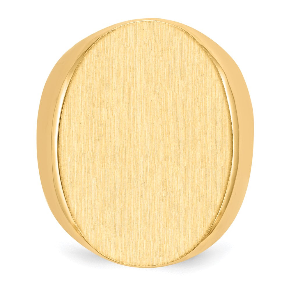 14K Gelbgold 26,5x19,0mm Herren-Siegelring mit offener Rückseite