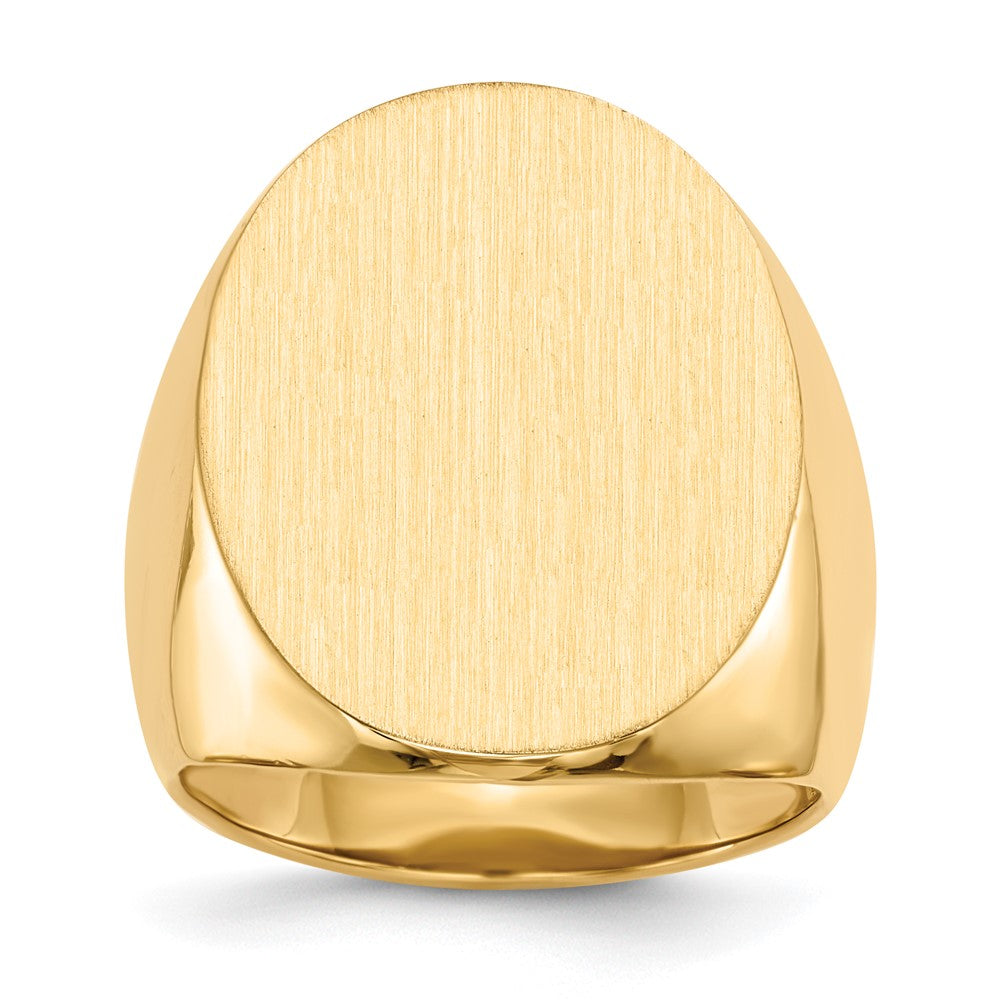 14K Gelbgold 26,5x19,0mm Herren-Siegelring mit offener Rückseite