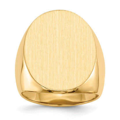 14K Gelbgold 26,5x19,0mm Herren-Siegelring mit offener Rückseite