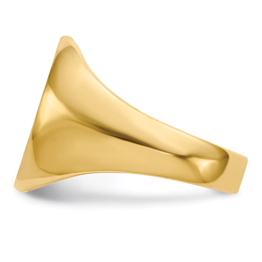 585 Gelbgold Herren-Siegelring, 17,5 x 14,5 mm, geschlossene Rückseite