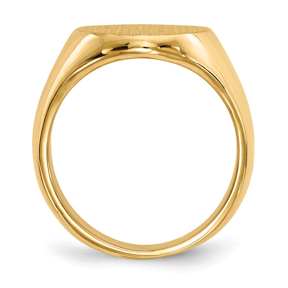 14K Gelbgold 17,5x14,0mm Herren-Siegelring mit geschlossener Rückseite
