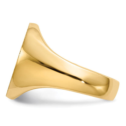 14K Gelbgold 17,5x14,0mm Herren-Siegelring mit geschlossener Rückseite