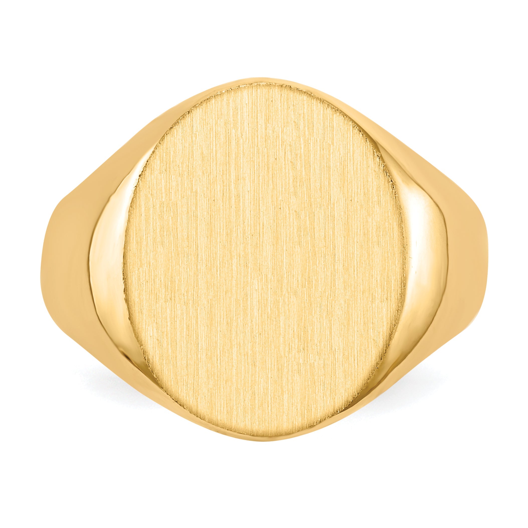 10K Gelbgold 10ky 17.5x14.0mm Geschlossen Rückseite Herren Siegel Ring