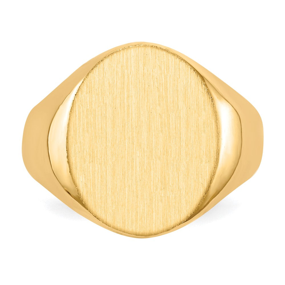 14K Gelbgold 17,5x14,0mm Herren-Siegelring mit geschlossener Rückseite