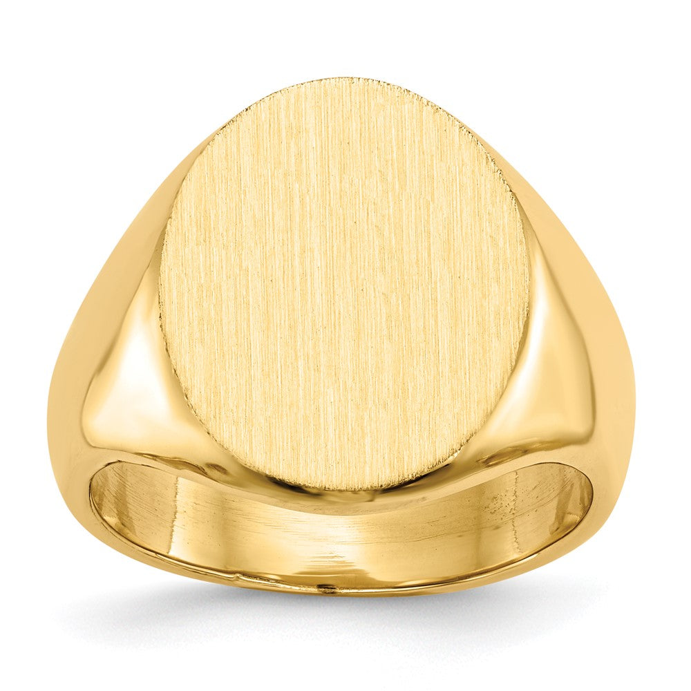 14K Gelbgold 17,5x14,0mm Herren-Siegelring mit geschlossener Rückseite