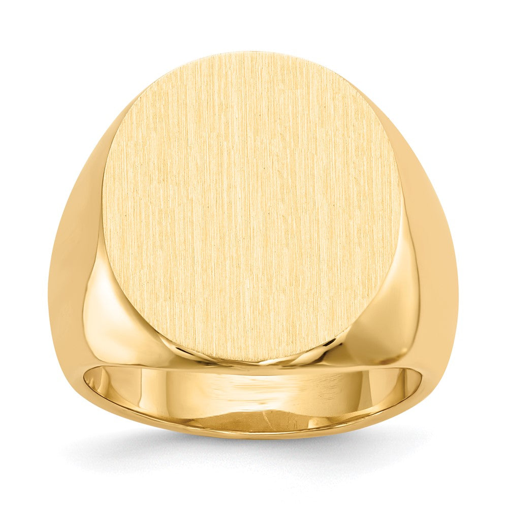 14K Gelbgold 19,5x17,5 mm Herren-Siegelring mit geschlossener Rückseite