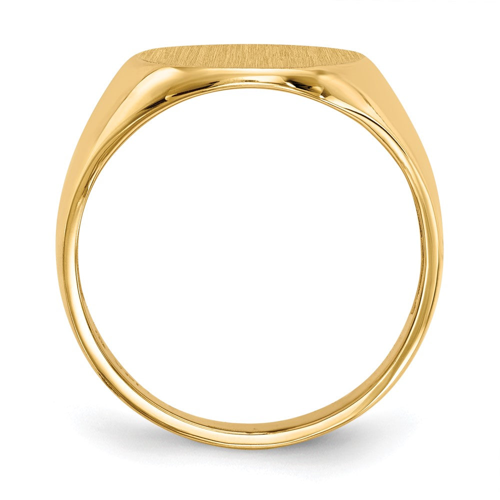 14K Gelbgold 14,0x13,0mm Herren-Siegelring mit offener Rückseite