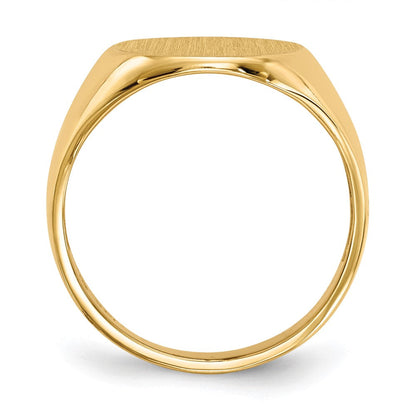 14K Gelbgold 14,0x13,0mm Herren-Siegelring mit offener Rückseite