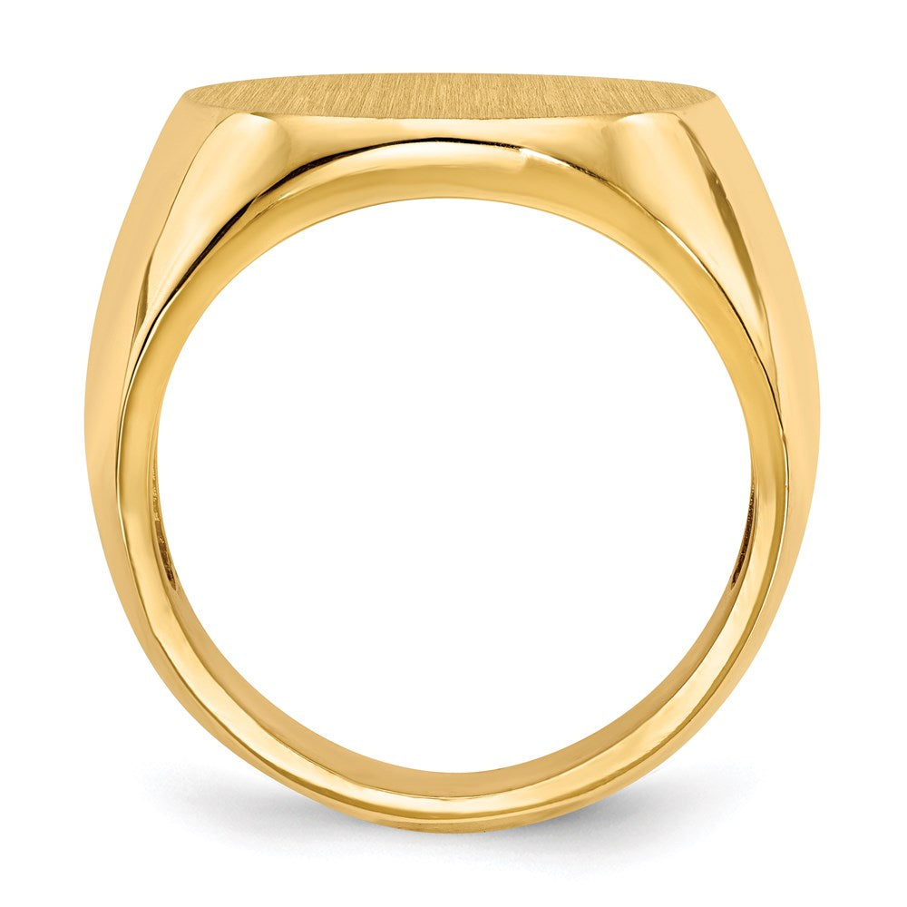 14K Gelbgold 21,5x19,0 mm Herren-Siegelring mit offener Rückseite