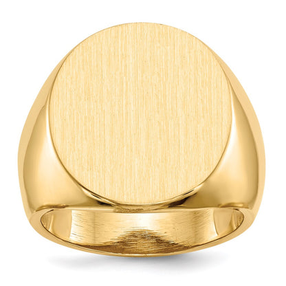 14K Gelbgold 21,5x19,0 mm Herren-Siegelring mit offener Rückseite