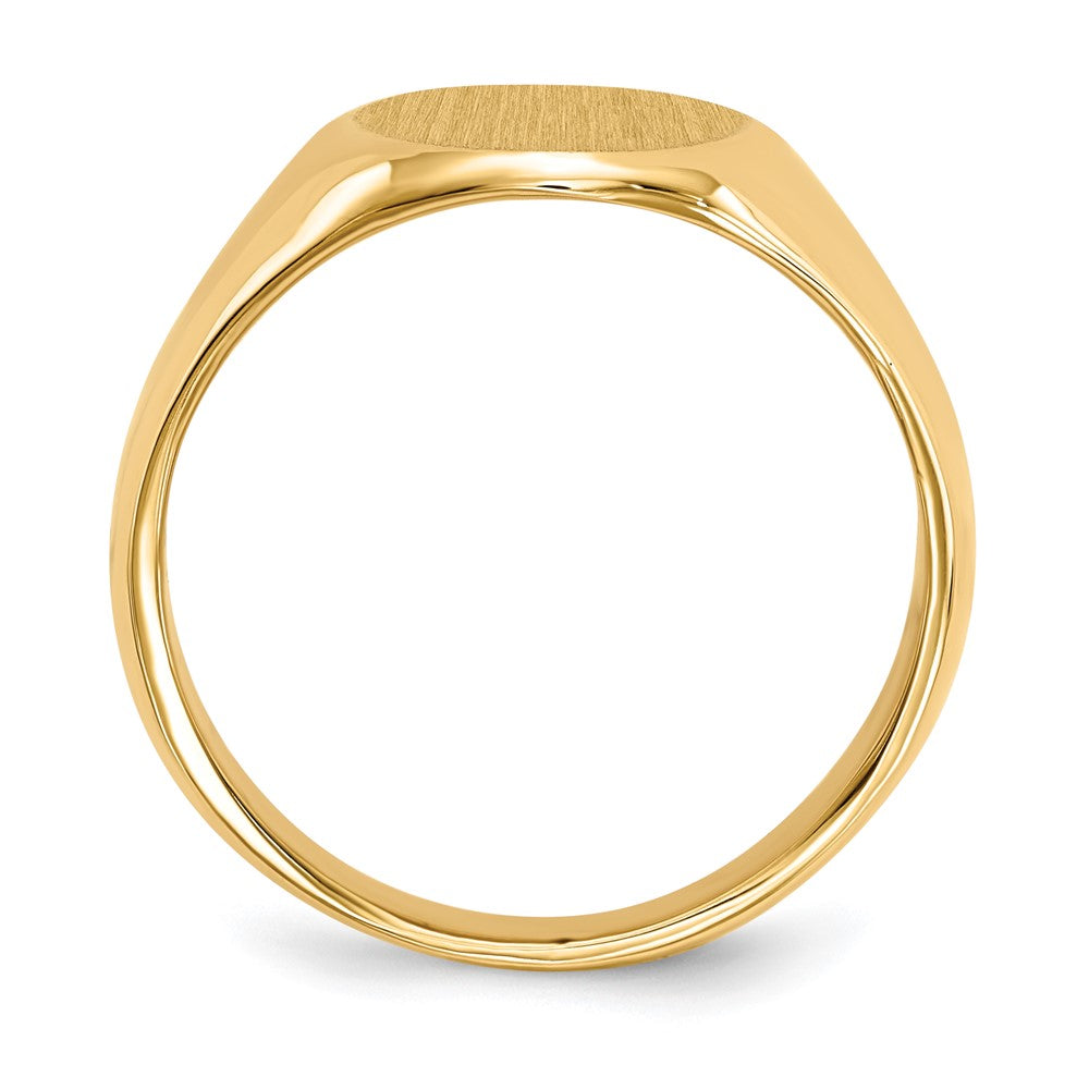 14K Gelbgold Herren-Siegelring 15,0x11,0mm mit geschlossener Rückseite