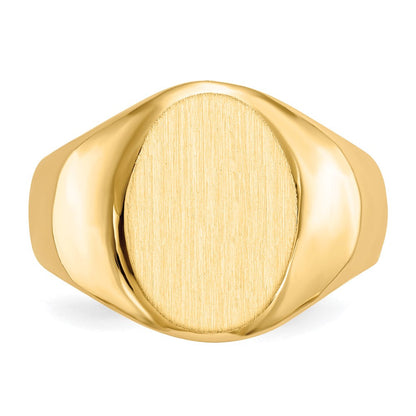 14K Gelbgold Herren-Siegelring 15,0x11,0mm mit geschlossener Rückseite