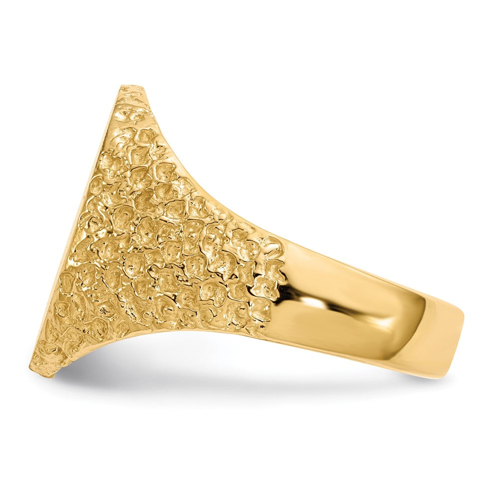 14K Gelbgold 17,0x13,0mm Siegelring für Herren mit geschlossener Rückseite