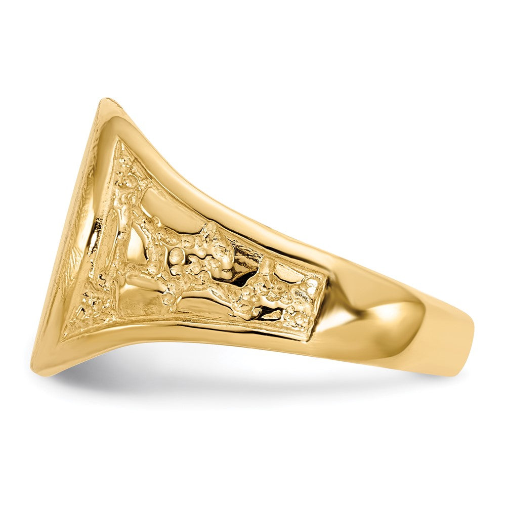 INDIVIDUALFERTIGUNG MICHEL BOLLI - 14K Gelbgold 15,0x11,5mm Herren-Siegelring mit offener Rückseite