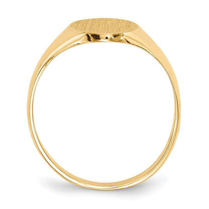 14K Gelbgold Siegelring mit geschlossener Rückseite, 12,5x8,5mm