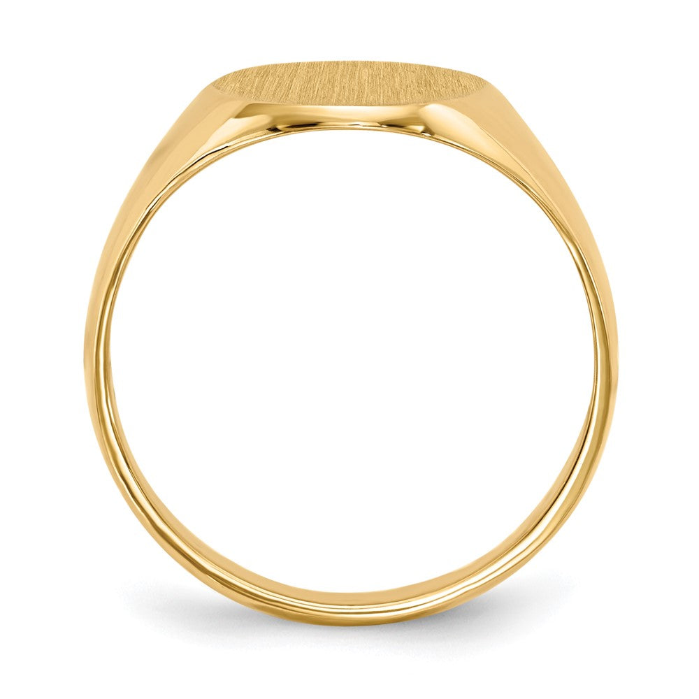 14K Gelbgold 14,0x10,0mm Siegelring mit geschlossener Fassung