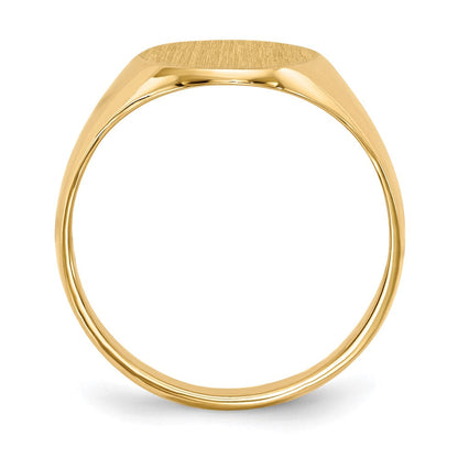 14K Gelbgold 14,0x10,0mm Siegelring mit geschlossener Fassung