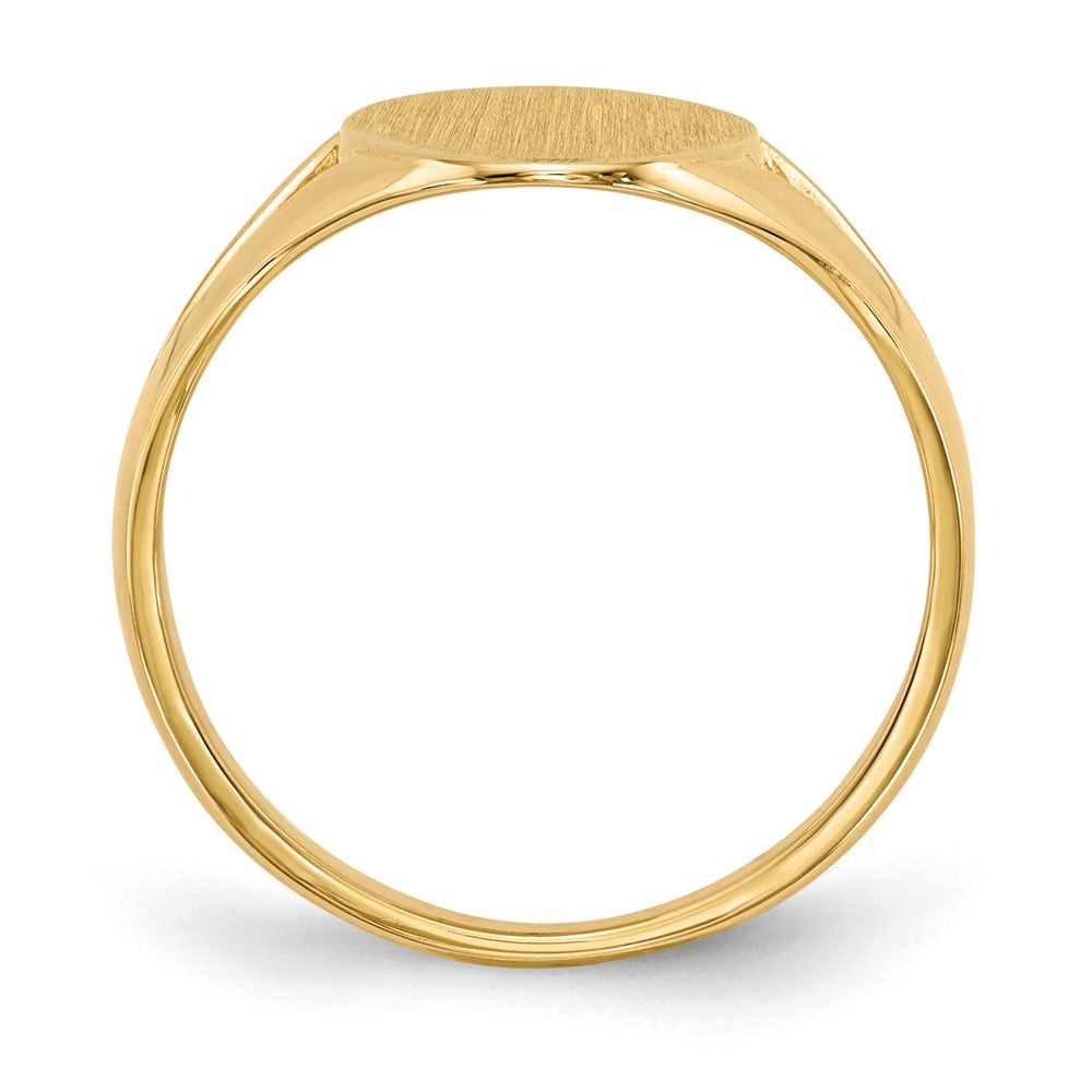 14K Gelbgold 16,5x9,0mm Siegelring mit geschlossener Fassung