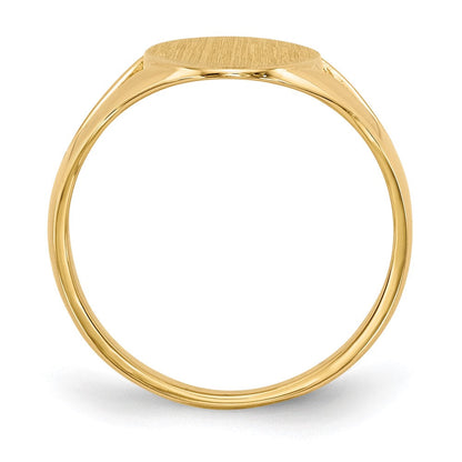 14K Gelbgold 16,5x9,0mm Siegelring mit geschlossener Fassung