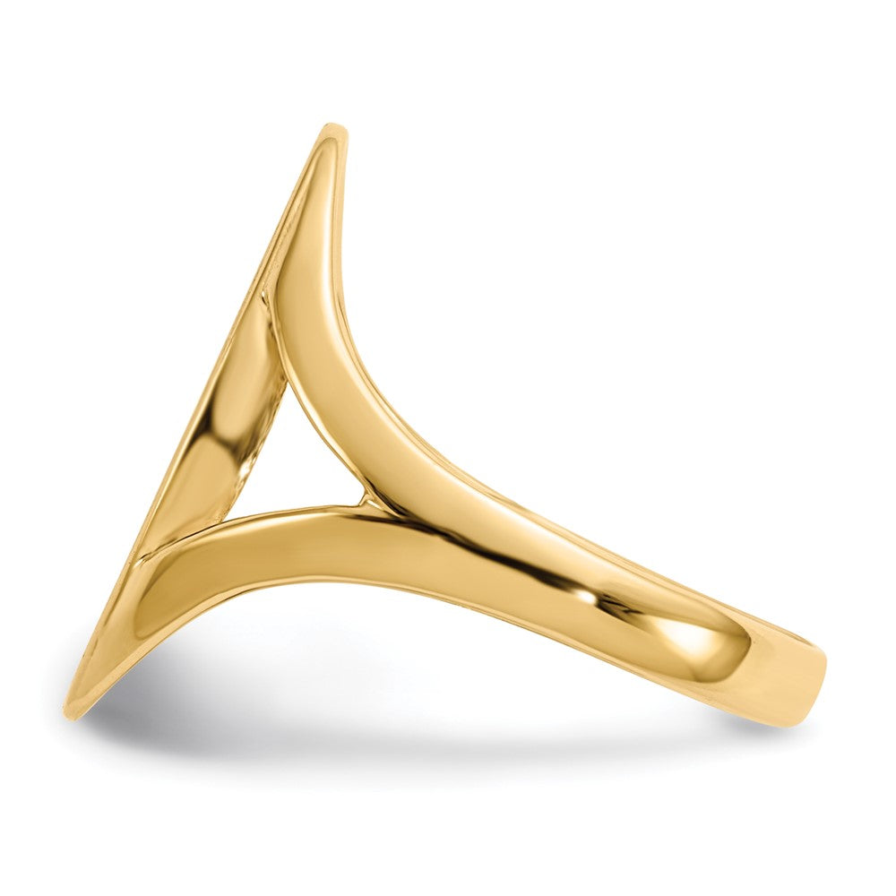 14K Gelbgold 16,5x9,0mm Siegelring mit geschlossener Fassung
