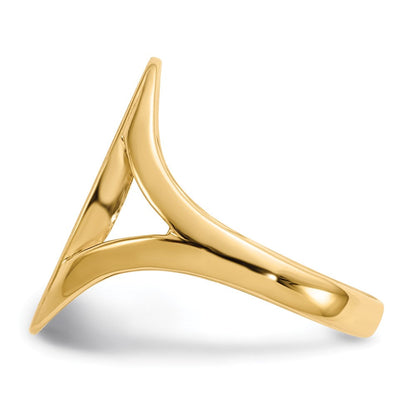 14K Gelbgold 16,5x9,0mm Siegelring mit geschlossener Fassung