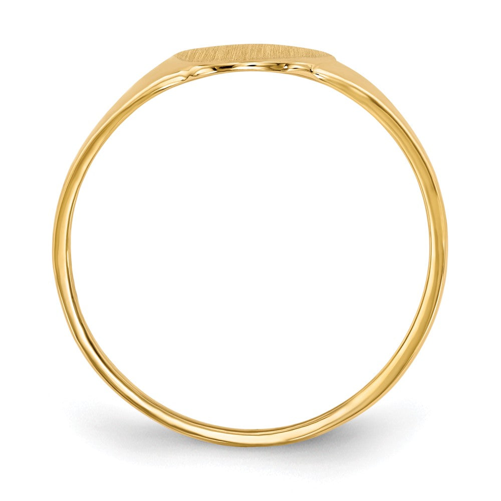 14K Gelbgold Siegelring mit offener Rückseite, 12,0x8,5mm