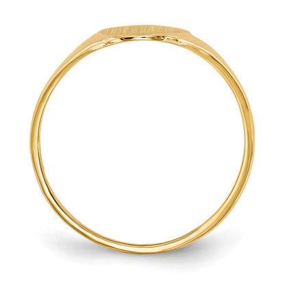 14K Gelbgold Siegelring mit offener Rückseite, 12,0x8,5mm