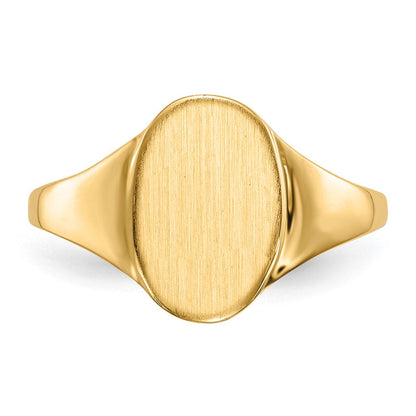 14K Gelbgold Siegelring mit offener Rückseite, 12,0x8,5mm