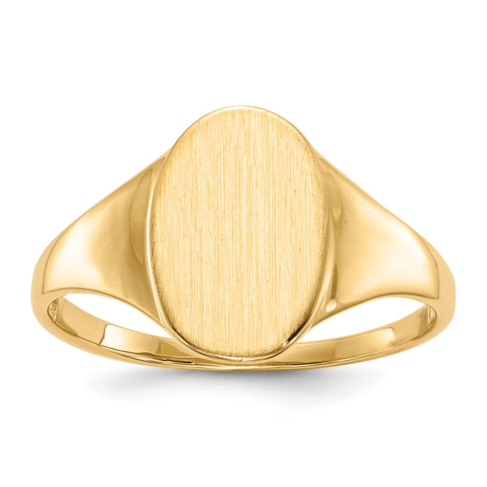 14K Gelbgold Siegelring mit offener Rückseite, 12,0x8,5mm