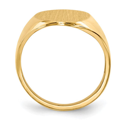10K Gelbgold 12,0x17,0mm Siegelring mit offener Fassung