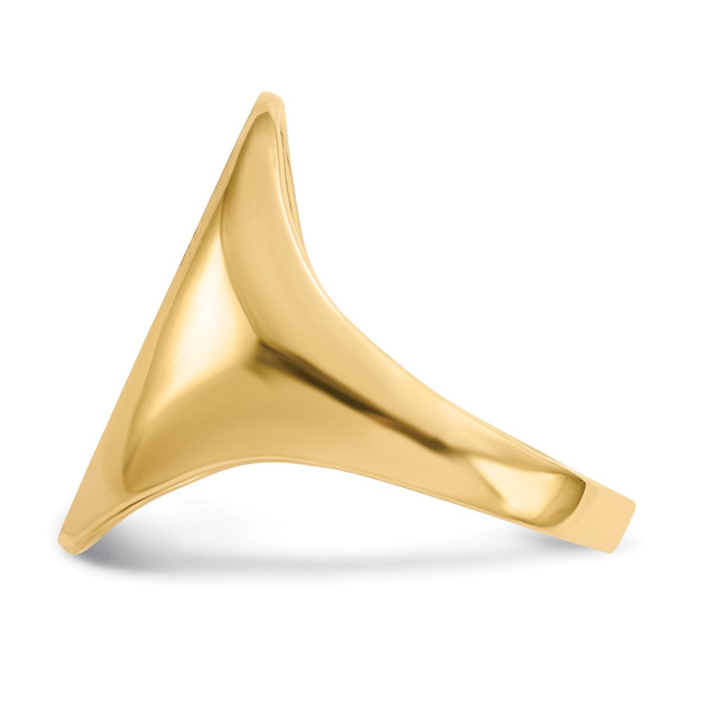 10K Gelbgold 12,0x17,0mm Siegelring mit offener Fassung