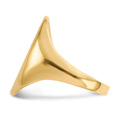 10K Gelbgold 12,0x17,0mm Siegelring mit offener Fassung