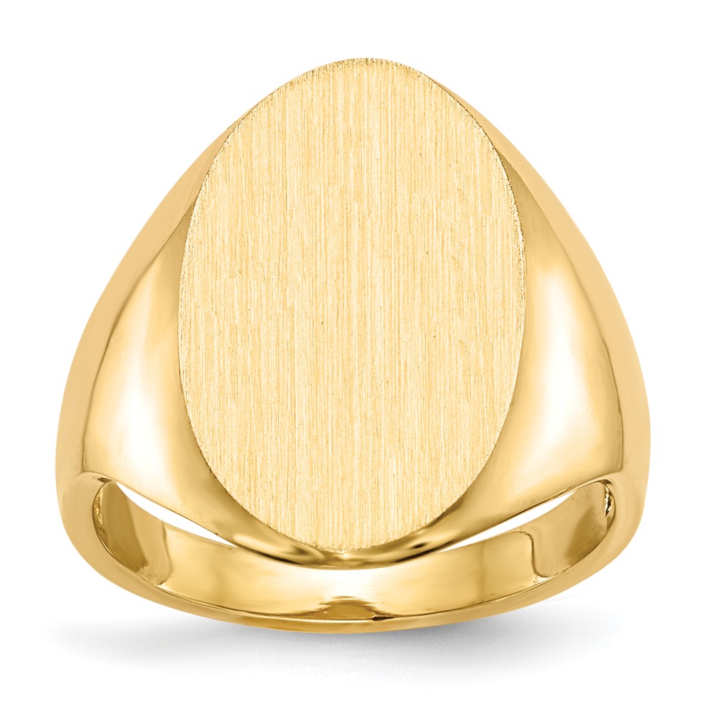 10K Gelbgold 12,0x17,0mm Siegelring mit offener Fassung