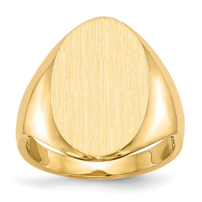 10K Gelbgold 12,0x17,0mm Siegelring mit offener Fassung