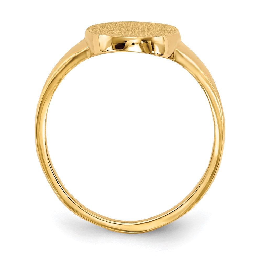 14K Gelbgold 14,5x9,0mm Siegelring mit geschlossener Fassung